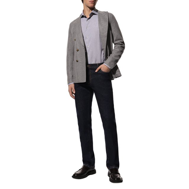 фото Рубашка изо льна и хлопка canali