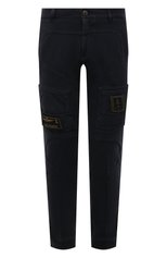 Мужские хлопковые джоггеры AERONAUTICA MILITARE темно-синего цвета, арт. 222PF743J505 | Фото 1 (Длина (брюки, джинсы): Стандартные; Материал внешний: Хлопок; Стили: Спорт-шик; Силуэт М (брюки): Джоггеры)