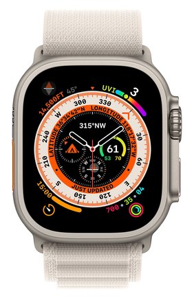 Смарт-часы Apple Watch Ultra GPS + Cellular 49mm Titanium Case with Starlight Alpine Loop S | Фото №2