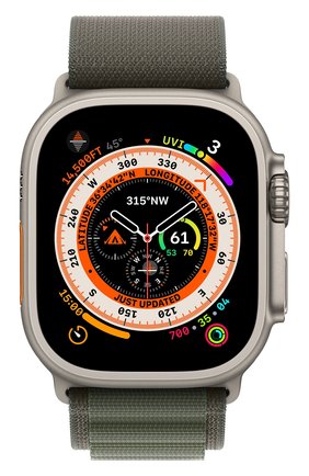Смарт-часы Apple Watch Ultra GPS + Cellular 49mm Titanium Case with Green Alpine Loop S | Фото №2