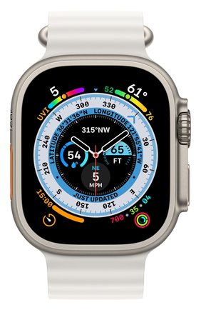 Смарт-часы Apple Watch Ultra GPS + Cellular 49mm Titanium Case with White Ocean Band | Фото №2