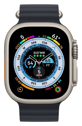 Смарт-часы Apple Watch Ultra GPS + Cellular 49mm Titanium Case with Midnight Ocean Band | Фото №2