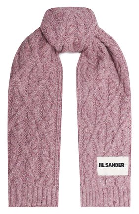 Женский шарф JIL SANDER розового цвета, арт. J40TE0007-J14522 | Фото 1 (Материал: Текстиль, Шерсть)