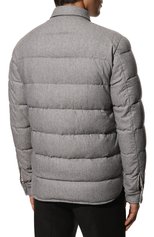 Мужская утепленная куртка FRADI серого цвета, арт. LARRY/WN6128 | Фото 4 (Кросс-КТ: Куртка; Мужское Кросс-КТ: шерсть и кашемир, утепленные куртки; Материал внешний: Шерсть, Синтетический материал; Рукава: Длинные; Материал подклада: Синтетический материал; Длина (верхняя одежда): Короткие; Стили: Кэжуэл)