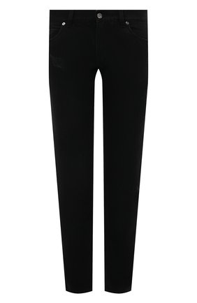 Мужские джинсы DOLCE & GABBANA черного цвета, арт. GYJCCD/G8H01 | Фото 1 (Силуэт М (брюки): Прямые; Кросс-КТ: Деним; Длина (брюки, джинсы): Стандартные; Материал внешний: Хлопок, Деним; Стили: Кэжуэл)
