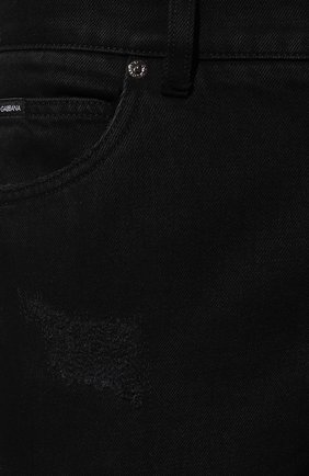 Мужские джинсы DOLCE & GABBANA черного цвета, арт. GYJCCD/G8H01 | Фото 5 (Силуэт М (брюки): Прямые; Кросс-КТ: Деним; Длина (брюки, джинсы): Стандартные; Материал внешний: Хлопок, Деним; Стили: Кэжуэл)