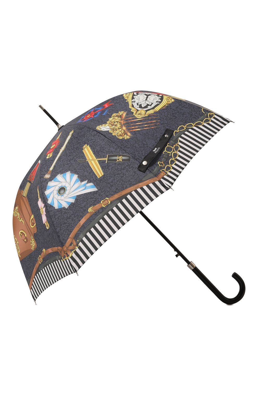 Женский зонт-трость MOSCHINO черного цвета, арт. 7942-63AUT0 | Фото 2 (Материал: Текстиль, Синтетический материал, Металл)