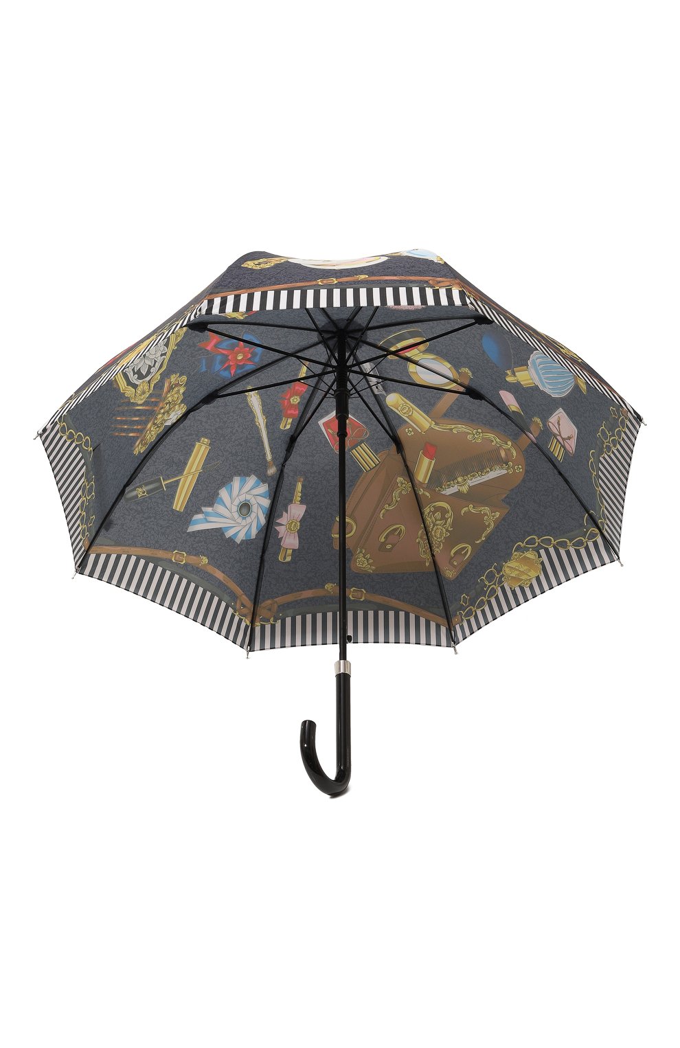 Женский зонт-трость MOSCHINO черного цвета, арт. 7942-63AUT0 | Фото 3 (Материал: Текстиль, Синтетический материал, Металл)