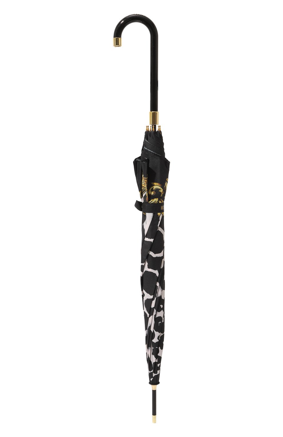 Женский зонт-трость MOSCHINO черно-белого цвета, арт. 8995-63AUT0 | Фото 4 (Материал: Текстиль, Синтетический материал, Металл)