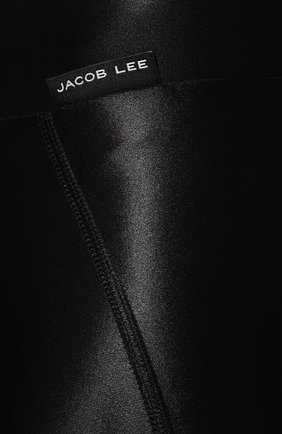 Женские леггинсы со штрипками JACOB LEE черного цвета, арт. WL04421B | Фото 5 (Женское Кросс-КТ: Леггинсы-одежда; Стили: Гламурный; Длина (брюки, джинсы): Стандартные; Материал внешний: Синтетический материал)