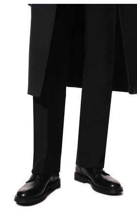 Мужские кожаные дерби MILLE 885 черного цвета, арт. BATH B0X NER0 | Фото 3 (Материал внешний: Кожа; Материал внутренний: Натуральная кожа; Стили: Классический)