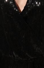 Женский комбинезон с пайетками BOSS черного цвета, арт. 50483693 | Фото 5 (Случай: Вечерний; Длина (брюки, джинсы): Стандартные; Рукава: Короткие; Материал внешний: Синтетический материал; Стили: Романтичный; Женское Кросс-КТ: Комбинезон-одежда)