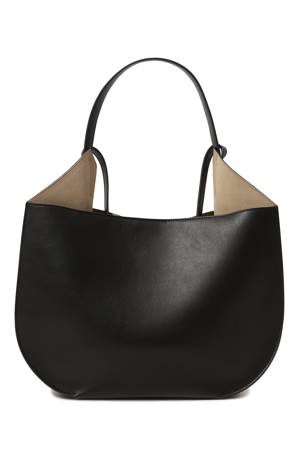 Женская сумка helene REE PROJECTS черного цвета, арт. AW22/HEH01SC | Фото 1 (Сумки-технические: Сумки-шопперы; Размер: medium; Материал: Натуральная кожа; Ремень/цепочка: На ремешке)