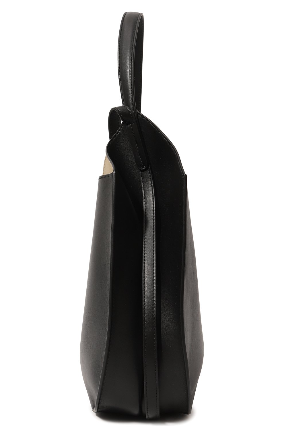 Женская сумка helene REE PROJECTS черного цвета, арт. AW22/HEH01SC | Фото 4 (Сумки-технические: Сумки-шопперы; Размер: medium; Материал: Натуральная кожа; Ремень/цепочка: На ремешке)