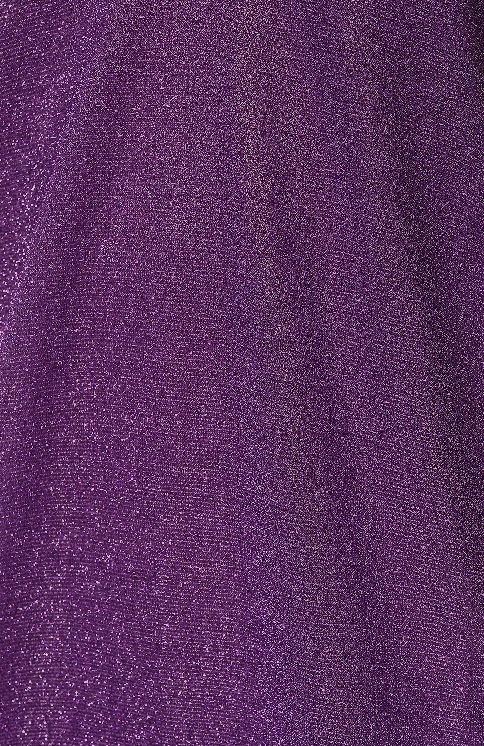 Женское платье с отделкой перьями OSEREE фиолетового цвета, арт. LDF213/LUREX/VI0LET | Фото 5 (Длина Ж (юбки, платья, шорты): Мини; Случай: Повседневный; Женское Кросс-КТ: Платье-пляжная одежда, Платье-одежда; Материал внешний: Синтетический материал, Металлизированное волокно; Материал подклада: Синтетический материал; Стили: Романтичный)