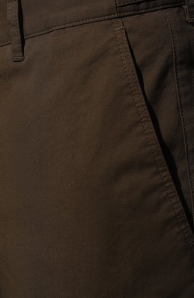Мужские хлопковые брюки BOSS хаки цвета, арт. 50485076 | Фото 5 (Силуэт М (брюки): Чиносы; Длина (брюки, джинсы): Стандартные; Случай: Повседневный; Стили: Милитари; Материал внешний: Хлопок)