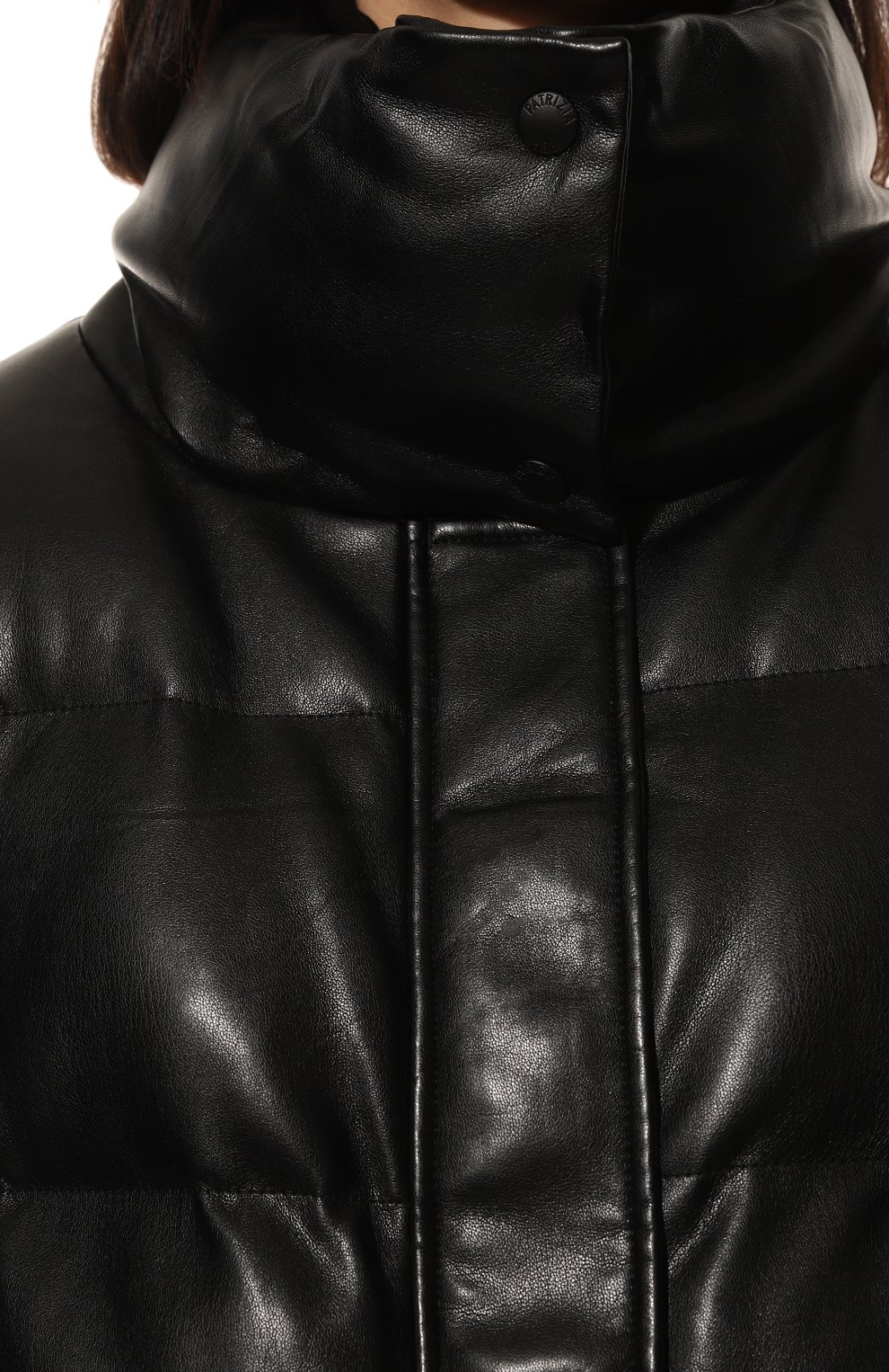 Женская утепленная куртка из экокожи PATRIZIA PEPE черного цвета, арт. 2O0022_E005 | Фото 5 (Кросс-КТ: Куртка, Утепленный; Рукава: Длинные; Материал внешний: Синтетический материал; Стили: Спорт-шик; Материал подклада: Синтетический материал; Длина (верхняя одежда): Короткие)