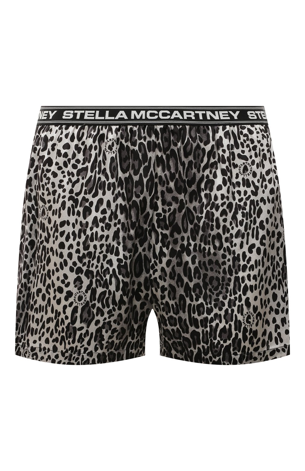 Женские шелковые шорты STELLA MCCARTNEY серого цвета, арт. S6H211120 | Фото 1 (Материал внешний: Шелк; Женское Кросс-КТ: Домашние шорты)