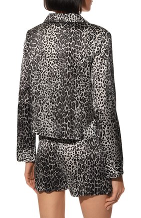 Женская шелковая рубашка STELLA MCCARTNEY серого цвета по цене 28600 руб., арт. S6H301120 | Фото 4 Женская шелковая рубашка STELLA MCCARTNEY серого цвета, арт. S6H301120 | Фото 4 (Материал внешний: Шелк; Женское Кросс-КТ: Блуза-белье)