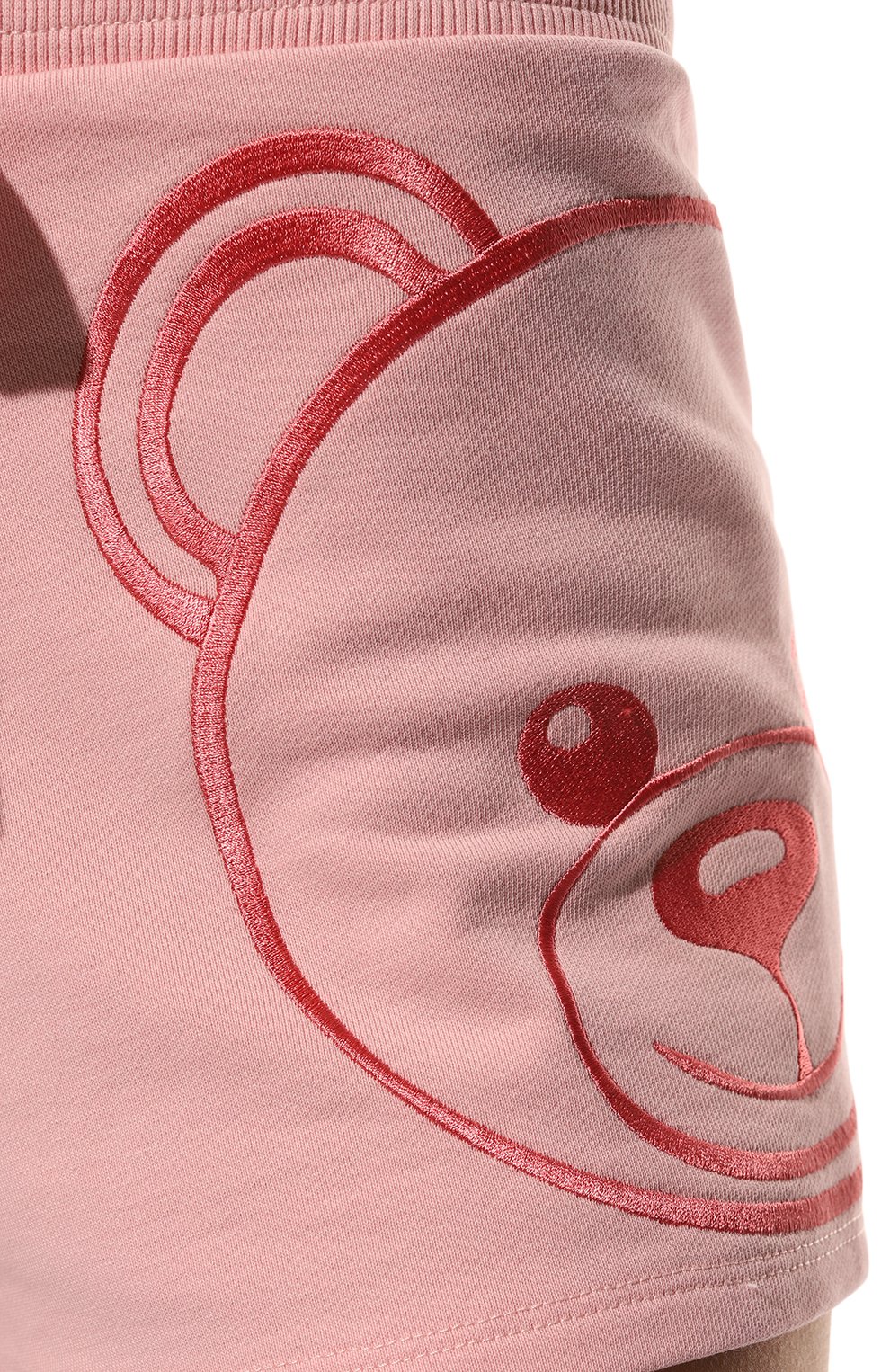 Женские хлопковые шорты MOSCHINO светло-розового цвета, арт. A4321/9021 | Фото 5 (Женское Кросс-КТ: Домашние шорты; Материал внешний: Хлопок)