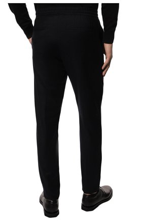 Мужские шерстяные брюки MUST темно-синего цвета, арт. VLAD/ZIP+SFILA/2723. | Фото 4 (Материал внешний: Шерсть; Длина (брюки, джинсы): Стандартные; Случай: Повседневный; Стили: Кэжуэл)