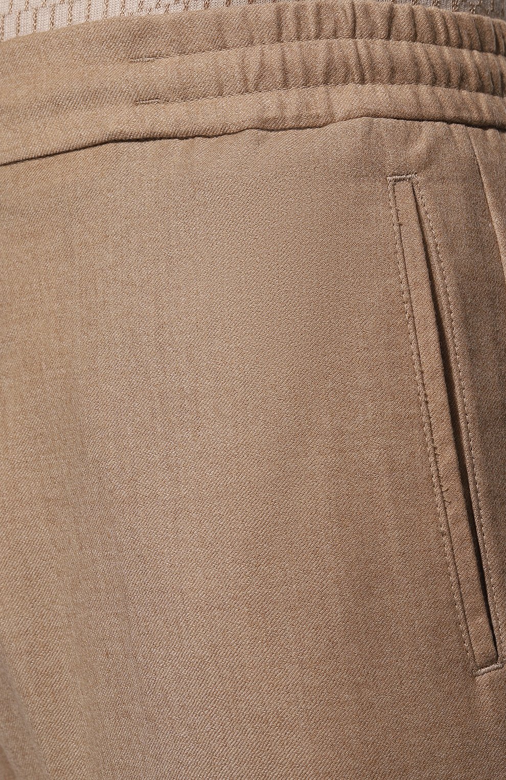 Мужские шерстяные брюки MUST бежевого цвета, арт. VLAD/ZIP+SFILA/2723. | Фото 5 (Материал внешний: Шерсть; Длина (брюки, джинсы): Стандартные; Случай: Повседневный; Стили: Кэжуэл)