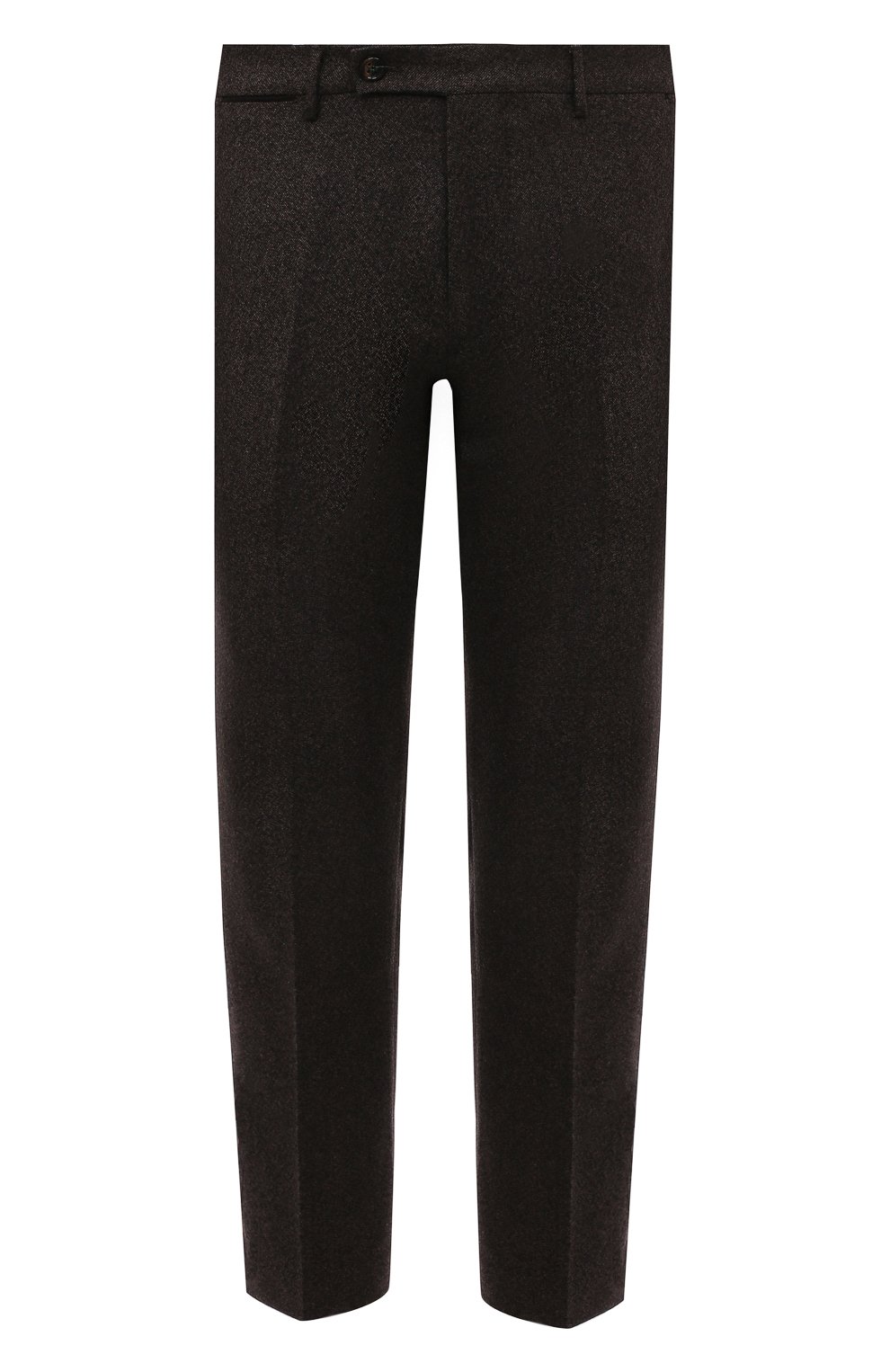 Мужские шерстяные брюки BERWICH темно-коричневого цвета, арт. VULCAN0Z/AN1030 | Фото 1 (Материал внешний: Шерсть; Длина (брюки, джинсы): Стандартные; Случай: Повседневный; Материал подклада: Купро; Стили: Кэжуэл)