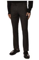 Мужские шерстяные брюки BERWICH темно-коричневого цвета, арт. VULCAN0Z/AN1030 | Фото 3 (Материал внешний: Шерсть; Длина (брюки, джинсы): Стандартные; Случай: Повседневный; Материал подклада: Купро; Стили: Кэжуэл)