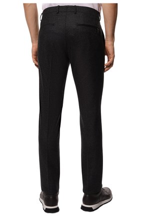 Мужские шерстяные брюки BERWICH темно-серого цвета, арт. VULCAN0Z/AN4326 | Фото 4 (Материал внешний: Шерсть; Длина (брюки, джинсы): Стандартные; Случай: Повседневный; Материал подклада: Купро; Стили: Кэжуэл)