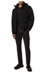 Мужские шерстяные брюки-карго CANALI темно-серого цвета, арт. V1660/AR03472 | Фото 2 (Силуэт М (брюки): Карго; Материал внешний: Шерсть; Длина (брюки, джинсы): Стандартные; Случай: Повседневный; Стили: Кэжуэл)