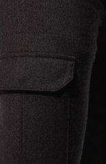 Мужские шерстяные брюки-карго CANALI темно-серого цвета, арт. V1660/AR03472 | Фото 5 (Силуэт М (брюки): Карго; Материал внешний: Шерсть; Длина (брюки, джинсы): Стандартные; Случай: Повседневный; Стили: Кэжуэл)