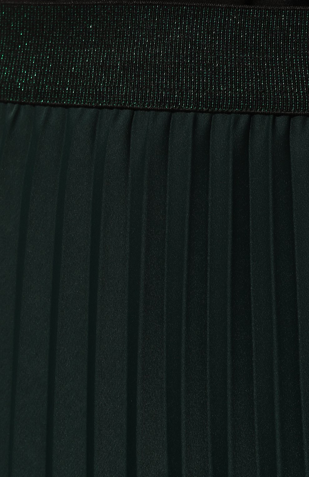 Женская плиссированная юбка SEVEN LAB изумрудного цвета, арт. SKG-80 forest green | Фото 5 (Женское Кросс-КТ: юбка-плиссе, Юбка-одежда; Материал внешний: Синтетический материал; Длина Ж (юбки, платья, шорты): Миди; Стили: Романтичный)
