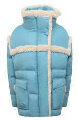 Женская утепленная куртка URBANCODE STUDIO голубого цвета, арт. BJ18508 | Фото 1 (Кросс-КТ: Куртка, Утепленный; Рукава: Длинные; Материал внешний: Синтетический материал; Материал подклада: Синтетический материал; Длина (верхняя одежда): Короткие; Стили: Кэжуэл)