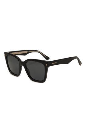 Женские солнцезащитные очки DSQUARED2 черного цвета, арт. D20053 807 | Фото 1 (Материал: Пластик; Тип очков: С/з; Очки форма: Квадратные; Оптика Гендер: оптика-женское)