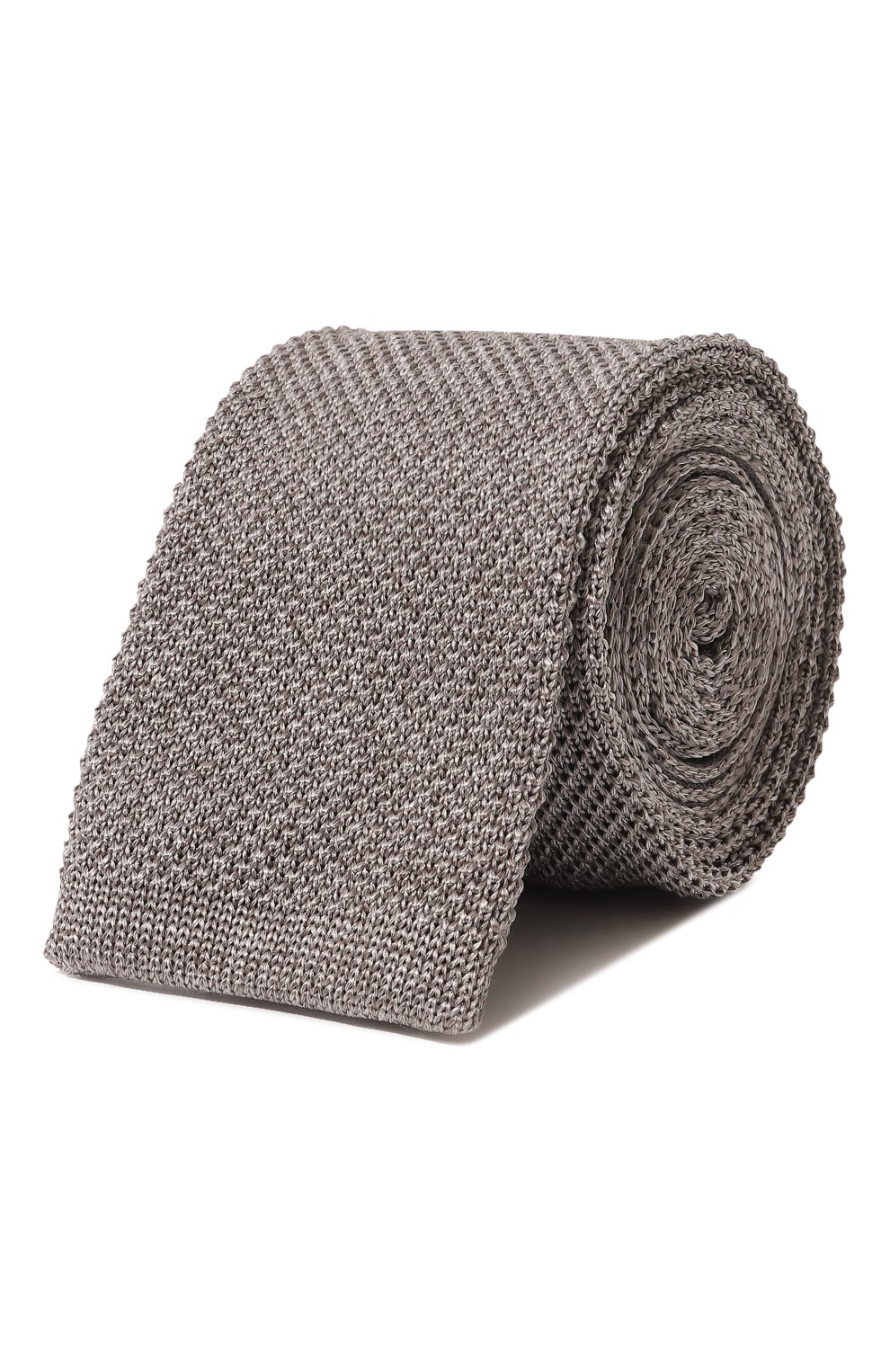 Мужской шелковый галстук BOSS серого цвета, арт. 50485983 | Фото 1 (Материал: Текстиль, Шелк; Принт: Без принта)