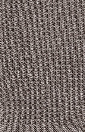 Мужской шелковый галстук BOSS серого цвета, арт. 50485983 | Фото 4 (Материал: Текстиль, Шелк; Принт: Без принта)