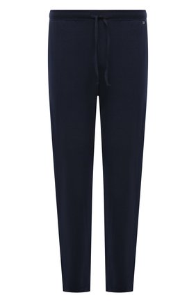 Мужские домашние брюки из вискозы HANRO темно-синего цвета, арт. 075040. | Фото 1 (Материал внешний: Вискоза; Кросс-КТ: домашняя одежда; Длина (брюки, джинсы): Стандартные)