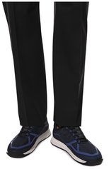 Мужские текстильные кроссовки BOSS темно-синего цвета, арт. 50487822 | Фото 3 (Материал внешний: Текстиль; Стили: Классический; Материал утеплителя: Без утеплителя; Материал внутренний: Текстиль; Подошва: Массивная)