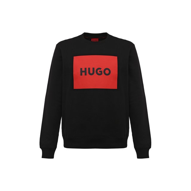Хлопковый свитшот HUGO 50467944, цвет чёрный, размер 54