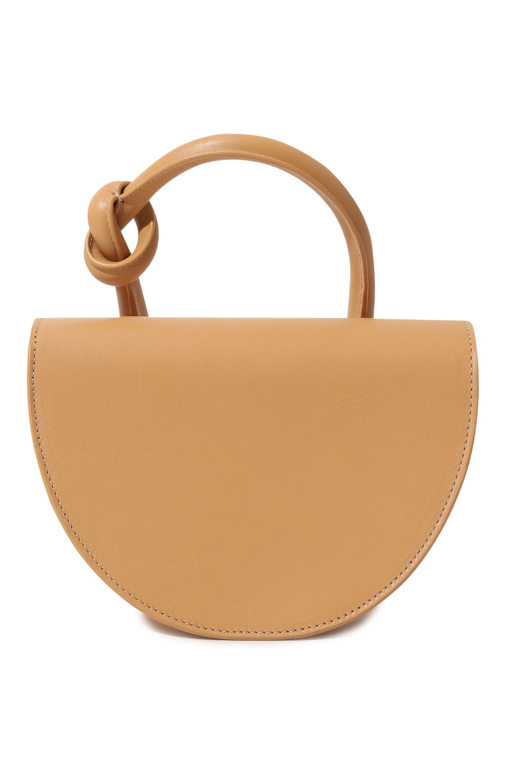 Женская сумка dip YUZEFI бежевого цвета, арт. YUZAW22-HB-PRZ-26 | Фото 6 (Сумки-технические: Сумки top-handle; Материал: Натуральная кожа; Ремень/цепочка: На ремешке; Размер: small)