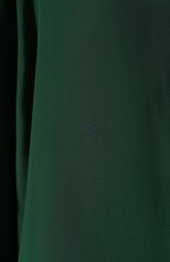 Женская шелковая рубашка NOBLE&BRULEE зеленого цвета, арт. NB10/11102101 | Фото 5 (Принт: Без принта; Материал внешний: Шелк; Рукава: Длинные; Длина (для топов): Удлиненные; Стили: Кэжуэл)