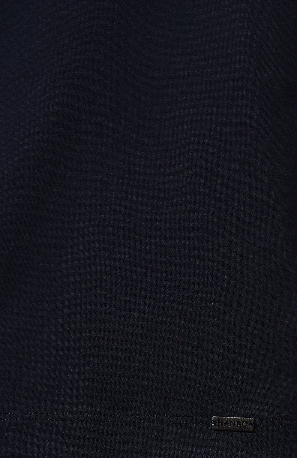 Мужская хлопковый лонгслив HANRO темно-синего цвета, арт. 075053. | Фото 5 (Рукава: Длинные; Кросс-КТ: домашняя одежда; Длина (для топов): Стандартные; Материал внешний: Хлопок)