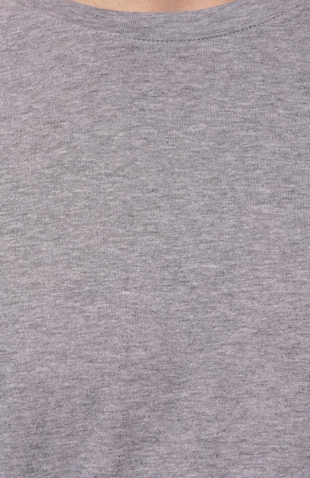 Мужская хлопковый лонгслив HANRO серого цвета, арт. 075053. | Фото 5 (Рукава: Длинные; Кросс-КТ: домашняя одежда; Длина (для топов): Стандартные; Материал внешний: Хлопок)