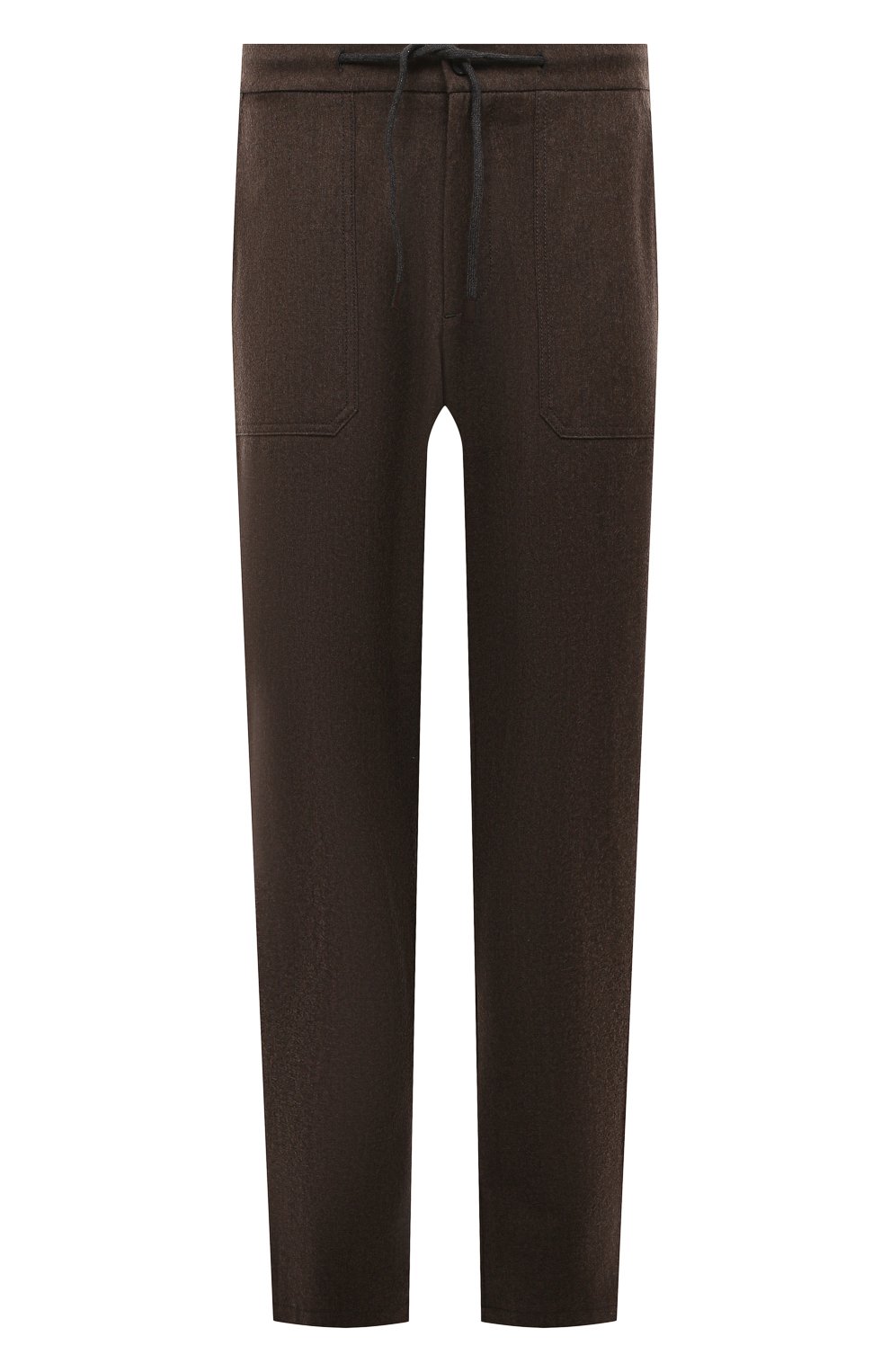 Мужские брюки из шерсти и кашемира MUST коричневого цвета, арт. NIKITA/ZIP/ZIG | Фото 1 (Материал внешний: Шерсть; Длина (брюки, джинсы): Стандартные; Случай: Повседневный; Стили: Кэжуэл)