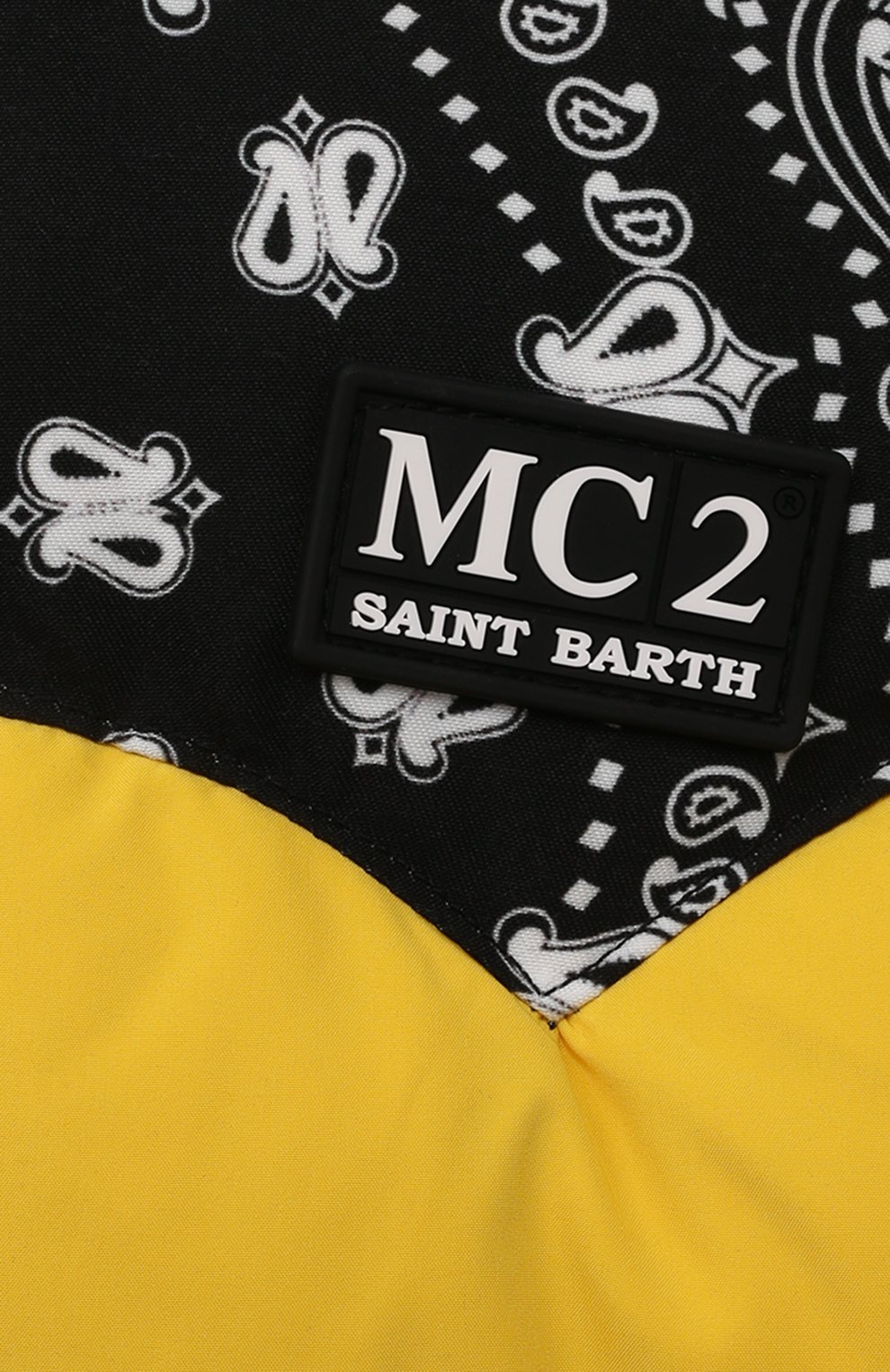 Детского пуховая куртка MC2 SAINT BARTH желтого цвета, арт. STBK BAXTER TEX JR/BAX0004/00084C/10-16 | Фото 3 (Рукава: Длинные; Материал внешний: Синтетический материал; Материал подклада: Синтетический материал; Материал утеплителя: Пух и перо)