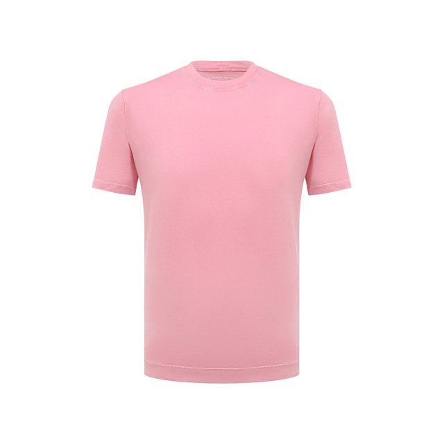 Хлопковая футболка Fedeli розового цвета