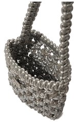 Женская сумка-тоут woven small YUZEFI серебряного цвета, арт. YUZC0-HB-SWCT-14 | Фото 5 (Женское Кросс-КТ: Вечерняя сумка; Сумки-технические: Сумки top-handle; Материал: Текстиль; Размер: small)