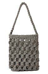 Женская сумка-тоут woven small YUZEFI серебряного цвета, арт. YUZC0-HB-SWCT-14 | Фото 6 (Женское Кросс-КТ: Вечерняя сумка; Сумки-технические: Сумки top-handle; Материал: Текстиль; Размер: small)