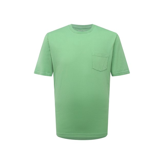 Хлопковая футболка Fedeli цвет зелёный