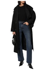 Женский кашемировый пуловер GIORGIO ARMANI темно-синего цвета, арт. 8NAMA7/AMB1Z | Фото 2 (Материал внешний: Шерсть, Кашемир; Рукава: Короткие; Длина (для топов): Стандартные; Женское Кросс-КТ: Пуловер-одежда; Стили: Кэжуэл)